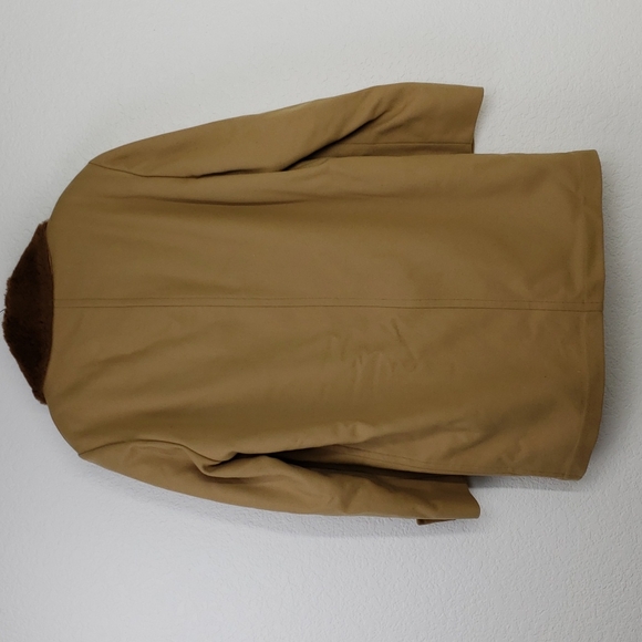 Vintage Pendleton beige tan wool pea coat with quilted liner size Xlarge - Picture 6 of 13